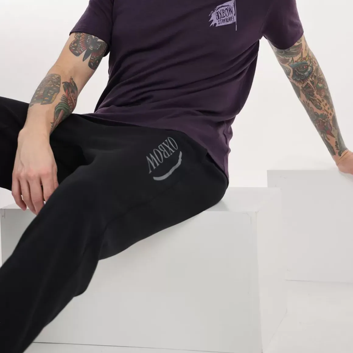 OXBOW Jog pants MARCADAU - Noir Black Shop