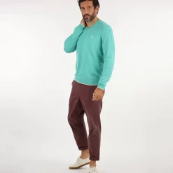 OXBOW Sweater PIVEGA - Heather Turquoise Hot