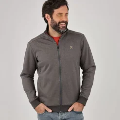 OXBOW Sweatshirt SAKOP - Anthracite Chiné Heather Anthracite Cheap