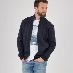 OXBOW Sweatshirt SAKOP - Deep Marine Chiné Heather Deep Marine Sale