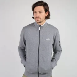 OXBOW Sweatshirt SALTCOATS - Gris Chiné Foncé Dark Heather Grey Clearance